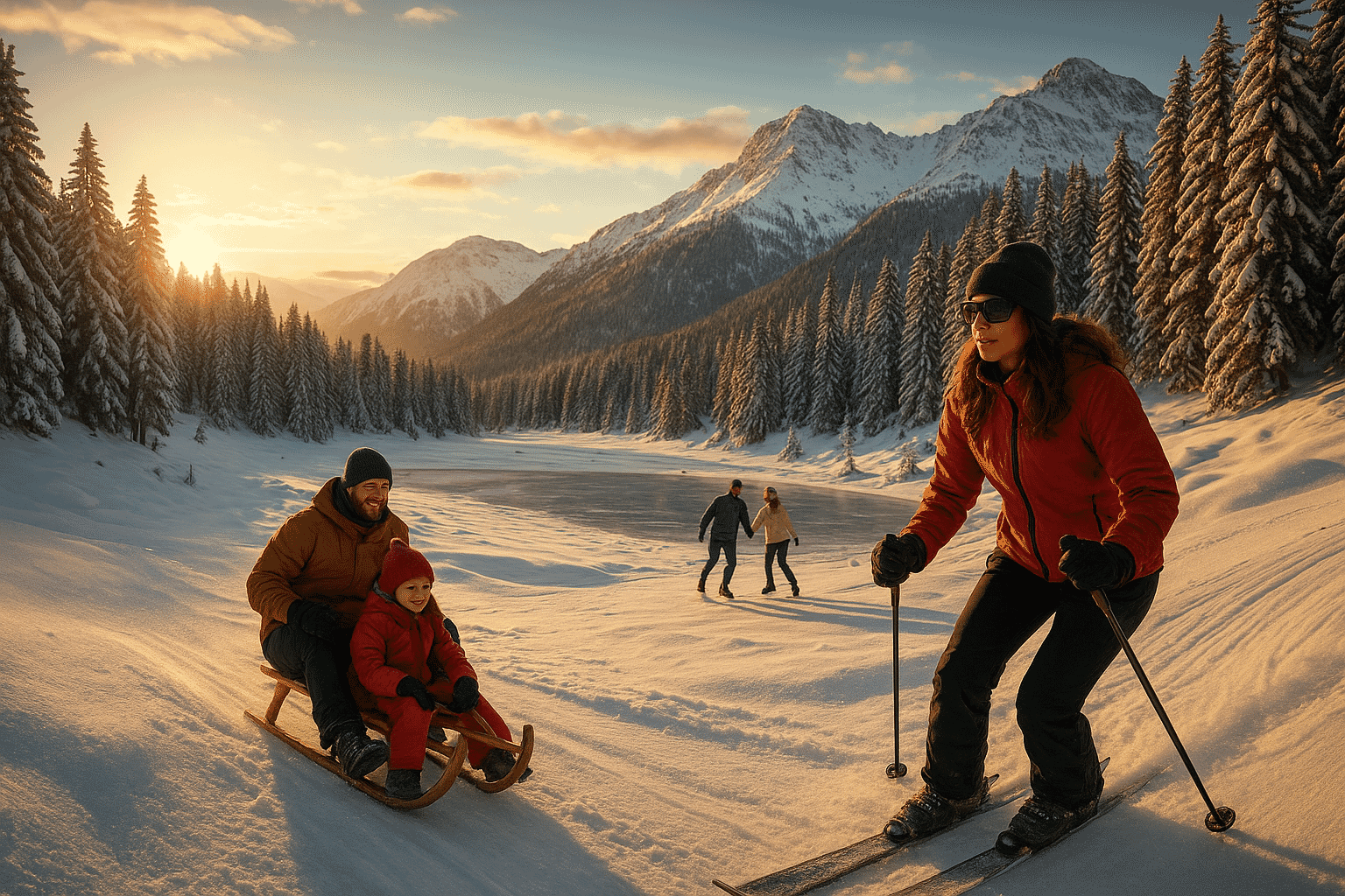 Featured image for: Ghid Complet de Activități Iarna în România: Ski, Săniuș, Patinaj